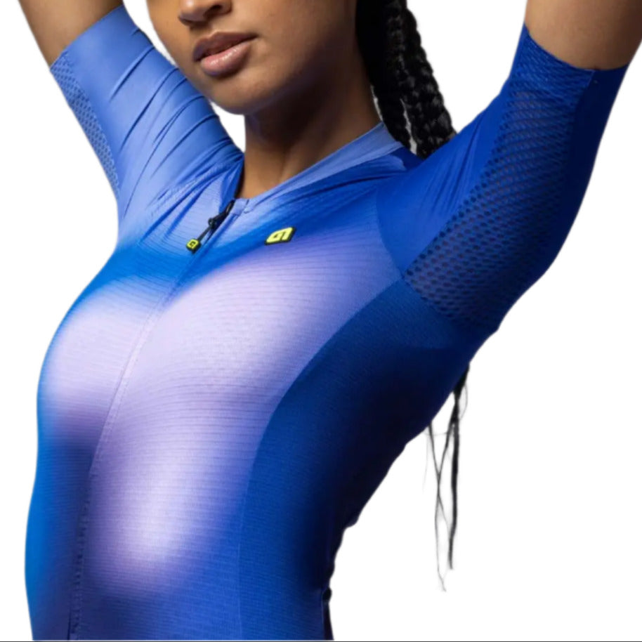 Ale Clothing Flash PR-E Ladies Short Sleeves Jersey Blue - FREE UK Shipping, FREE 365 Day Returns | Moto Central