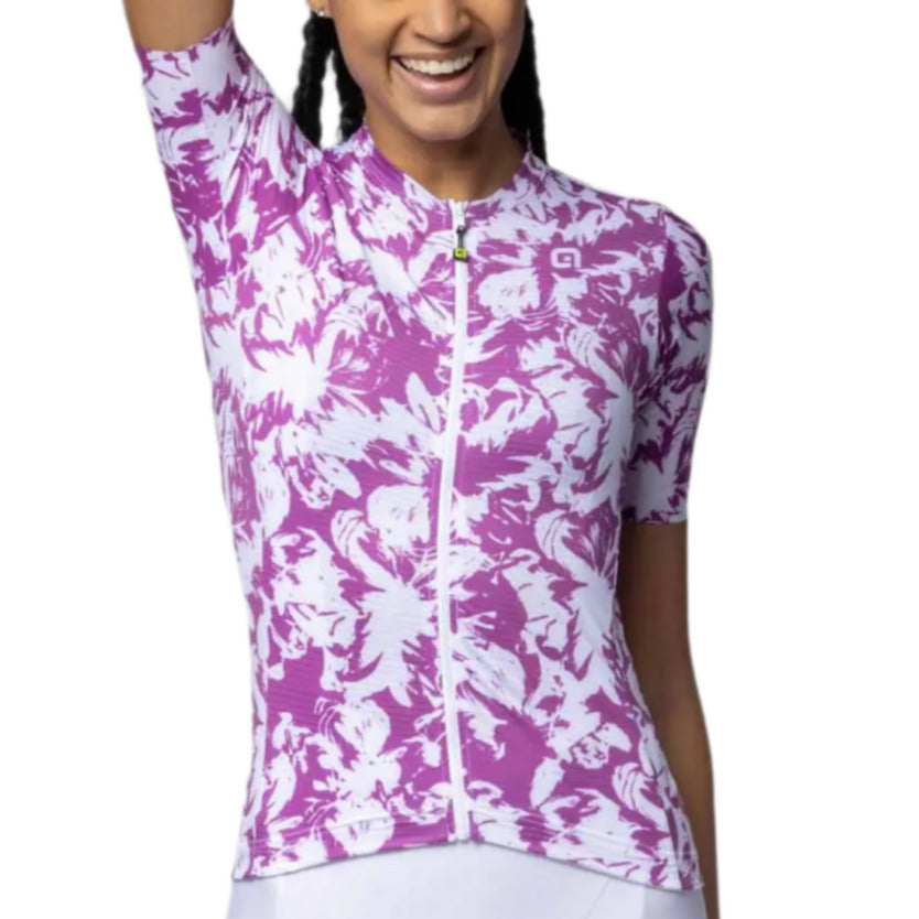 Ale Clothing Essenza Pragma Ladies Short Sleeves Jersey Purple - FREE UK Shipping, FREE 365 Day Returns | Moto Central