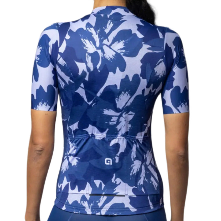 Ale Clothing Flower Pragma Ladies Short Sleeves Jersey Blue - FREE UK Shipping, FREE 365 Day Returns | Moto Central