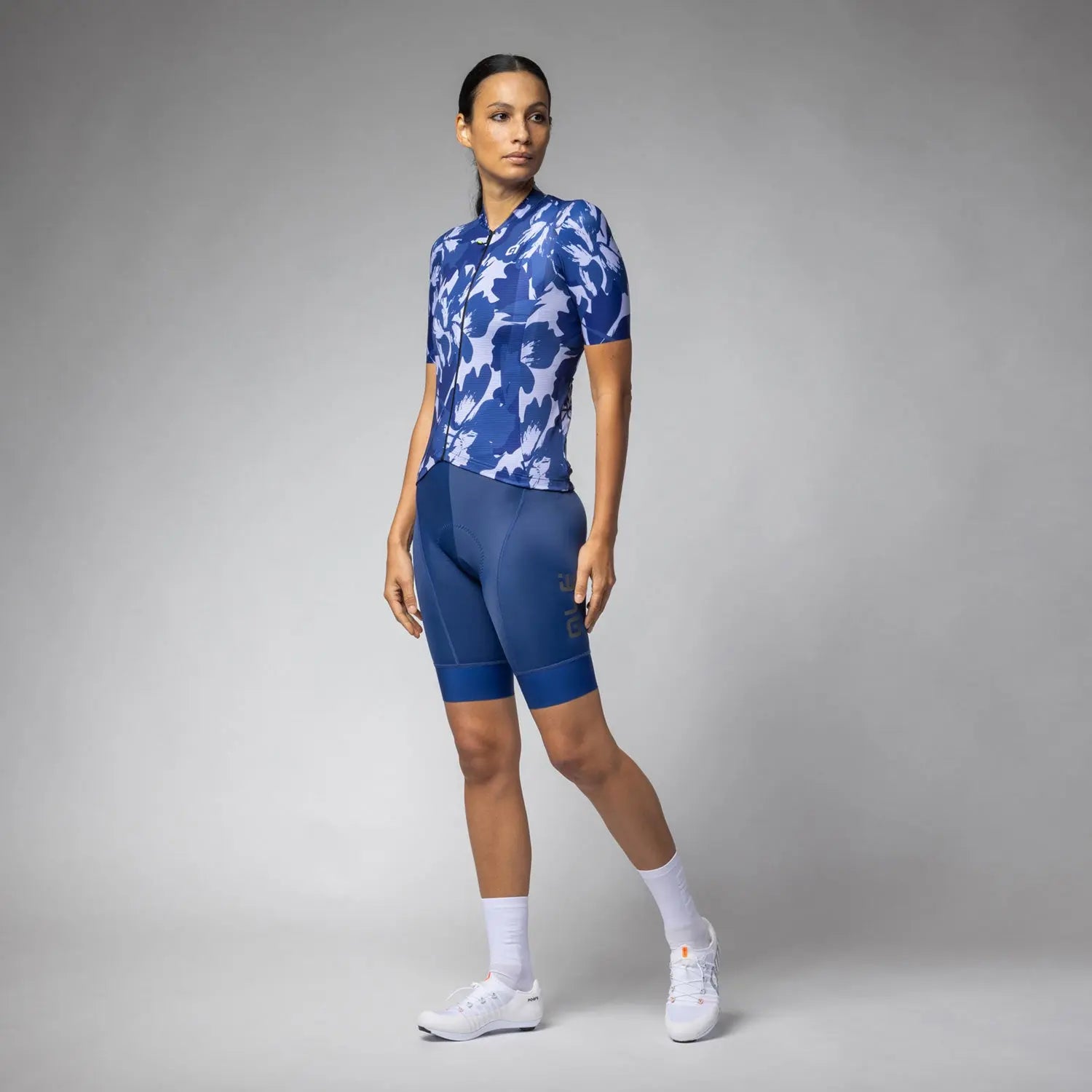 Ale Clothing Flower Pragma Ladies Short Sleeves Jersey Blue - FREE UK Shipping, FREE 365 Day Returns | Moto Central