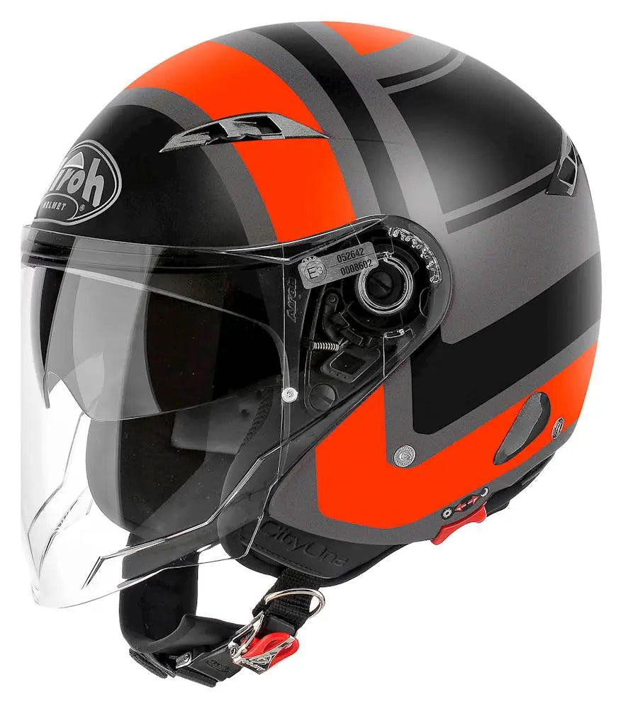 Airoh City One Jet Open Face Helmet Matt Wrap Orange - FREE UK Shipping, FREE 365 Day Returns | Moto Central