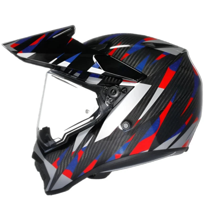 AGV AX9 Steppa Carbon / Red / Blue