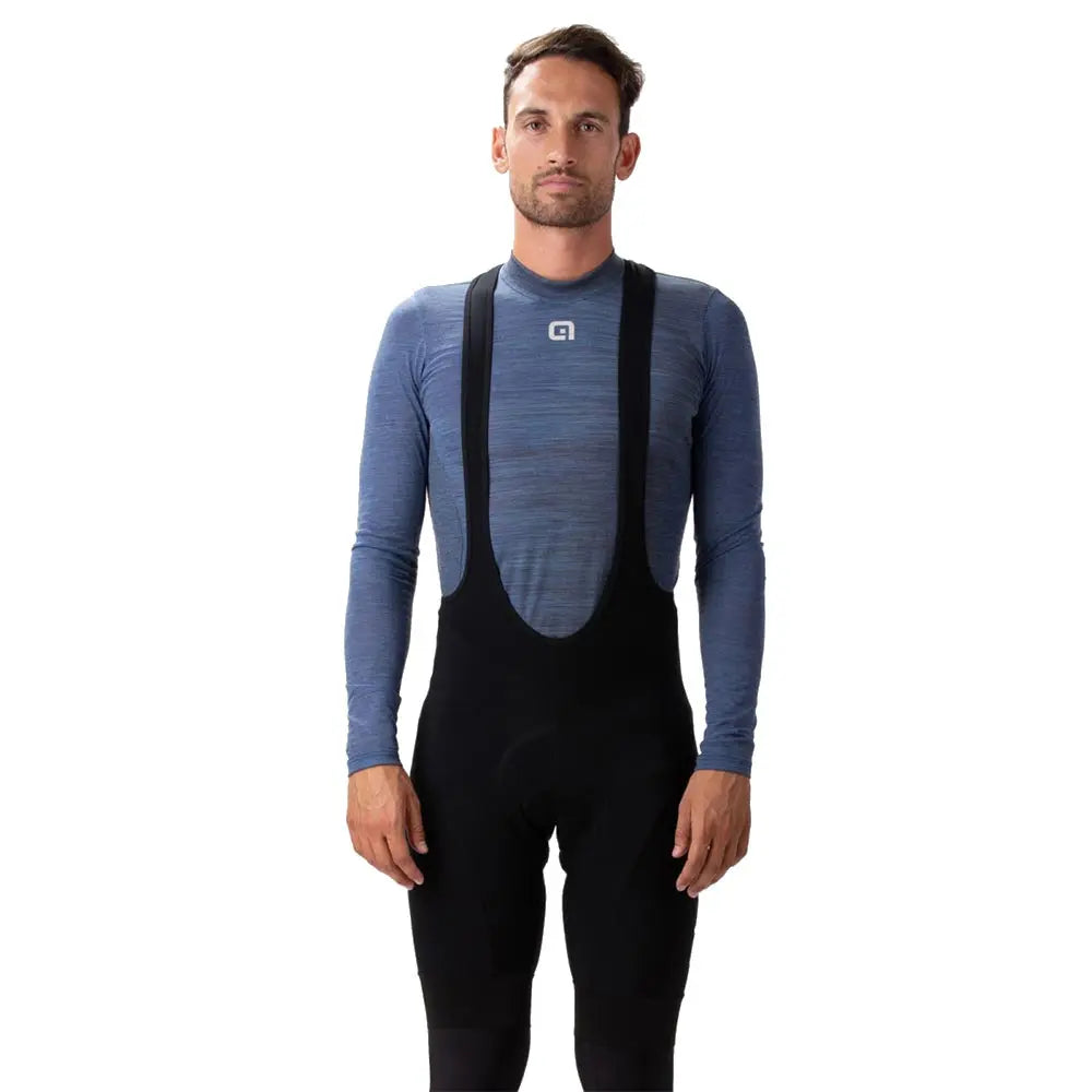 Ale Clothing Winter Solid Bib Shorts Black / White - FREE UK Shipping, FREE 365 Day Returns | Moto Central