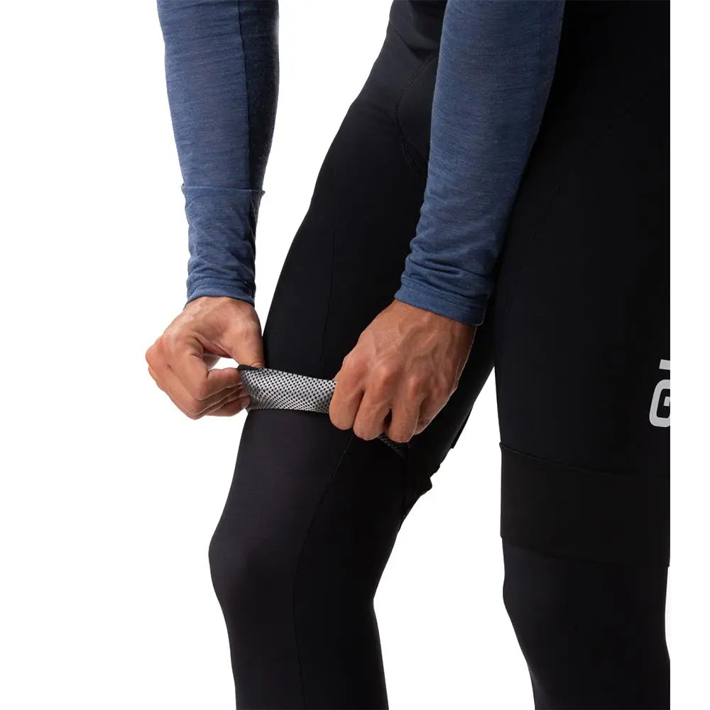 Ale Clothing Winter Solid Bib Shorts Black / White - FREE UK Shipping, FREE 365 Day Returns | Moto Central