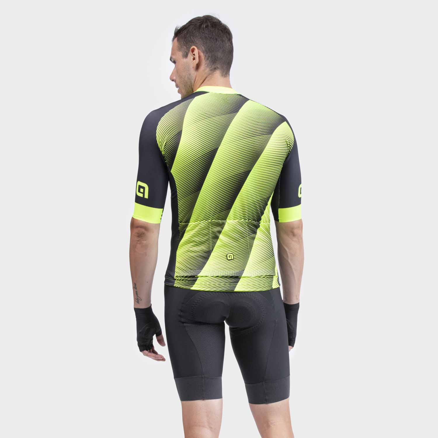 Ale Clothing Square PR-R Short Sleeves Jersey Yellow - FREE UK Shipping, FREE 365 Day Returns | Moto Central