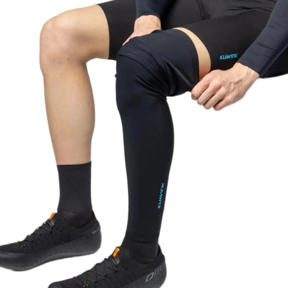 Ale Clothing K-Atmo Klimatik Leg Warmers Black / Cyan - FREE UK Shipping, FREE 365 Day Returns | Moto Central