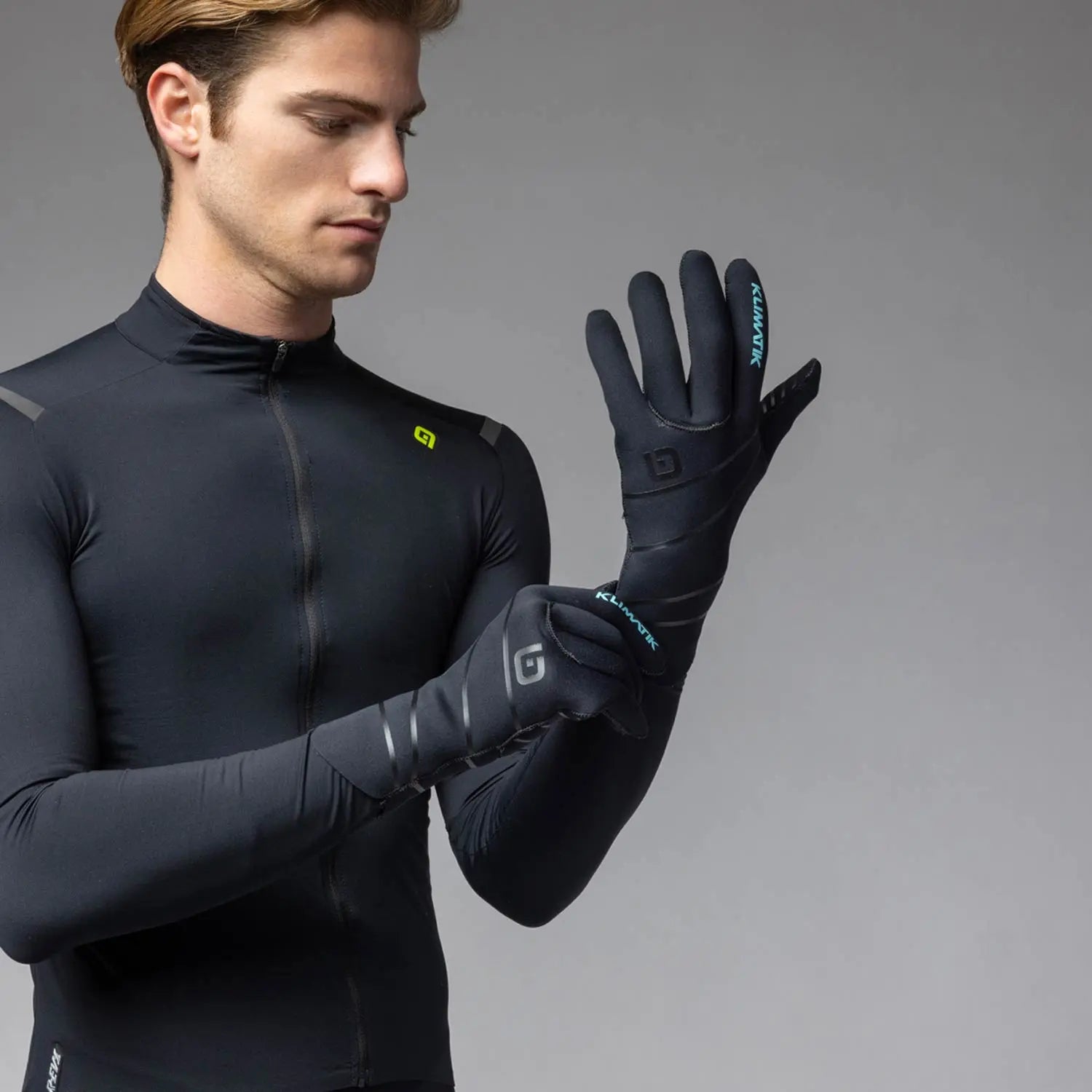 Ale Clothing Klimatik Neoprene Gloves Black / Cyan - FREE UK Shipping, FREE 365 Day Returns | Moto Central