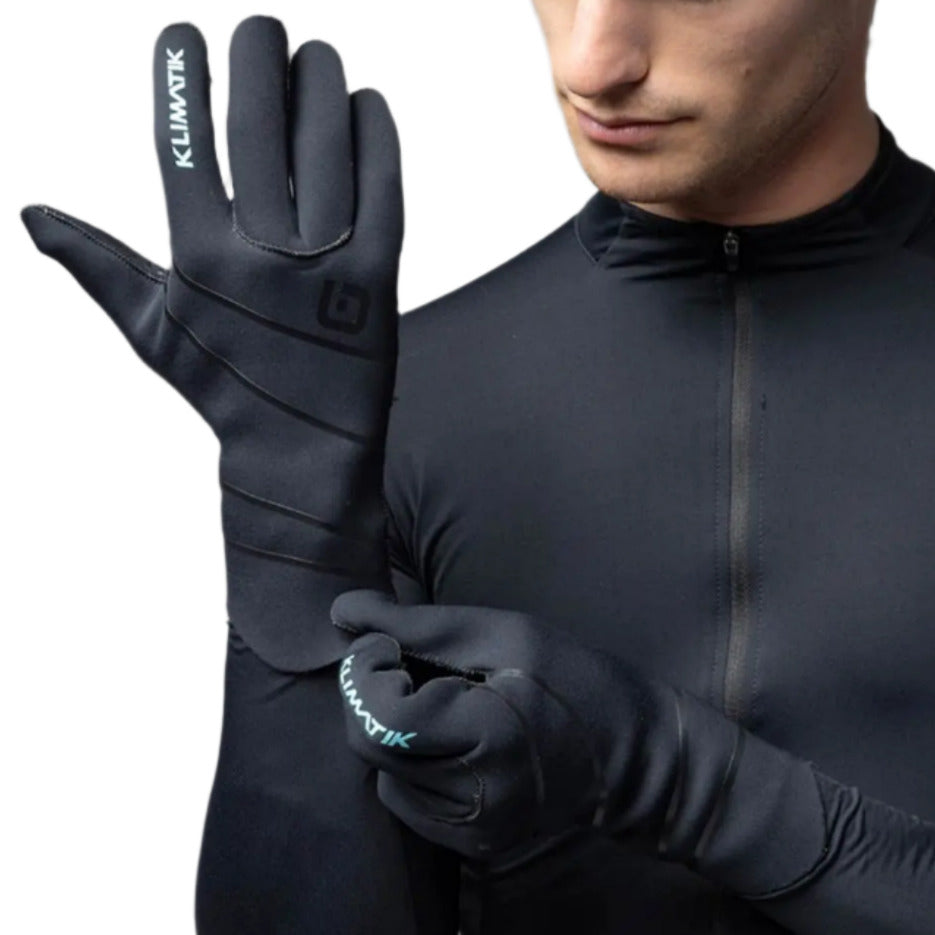 Ale Clothing Klimatik Neoprene Gloves Black / Cyan - FREE UK Shipping, FREE 365 Day Returns | Moto Central