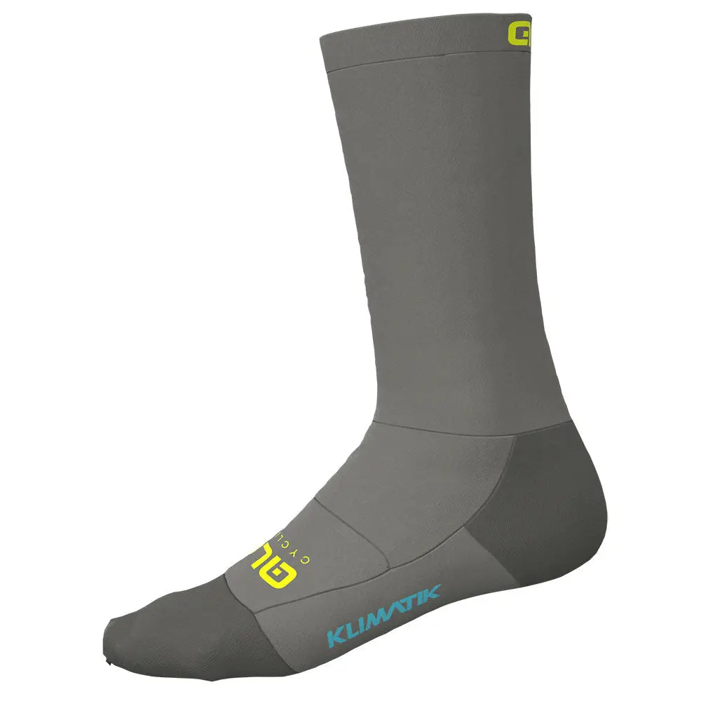 Ale Clothing Klimatik 22 CM Socks Grey / Yellow - FREE UK Shipping, FREE 365 Day Returns | Moto Central