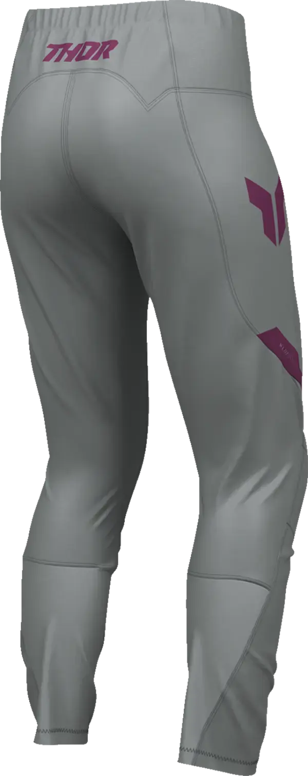 Thor Ridemode Menace Ladies MX Textile Trouser Grey / Purple - FREE UK Shipping, FREE 365 Day Returns | Moto Central