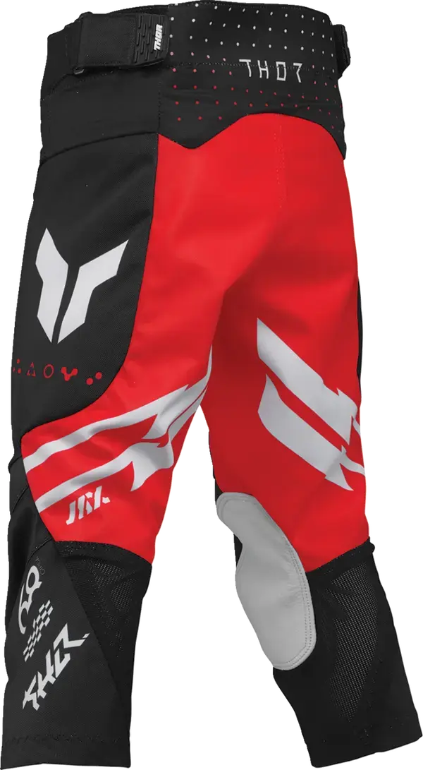 Thor Launchmode Futura Youth MX Textile Trouser Black / Light Grey / Red / White - FREE UK Shipping, FREE 365 Day Returns | Moto Central