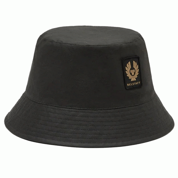 Belstaff Phoenix Wax Cotton Bucket Hat Black FREE UK Delivery, FREE 365 Day Returns | Moto Central