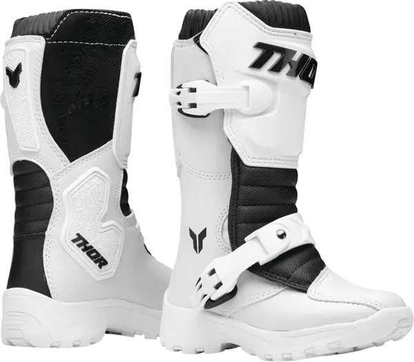Thor Blitz XR Mini Kids Boots White - FREE UK Shipping, FREE 365 Day Returns | Moto Central
