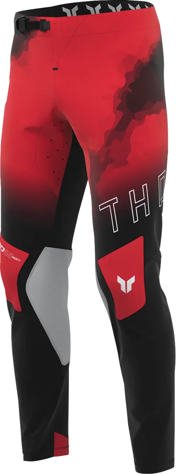 Thor Sportmode Carbon MX Textile Trouser Black / Red - FREE UK Shipping, FREE 365 Day Returns | Moto Central