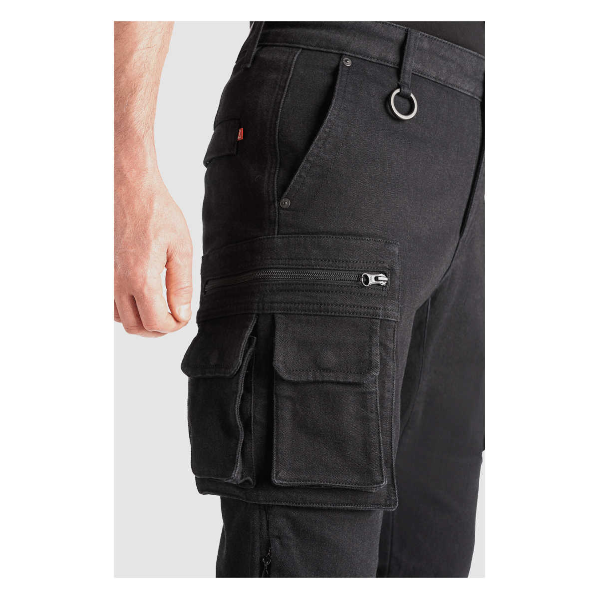Pando Moto Desert Cargo Jeans Black FREE UK Delivery, FREE 365 Day Returns | Moto Central