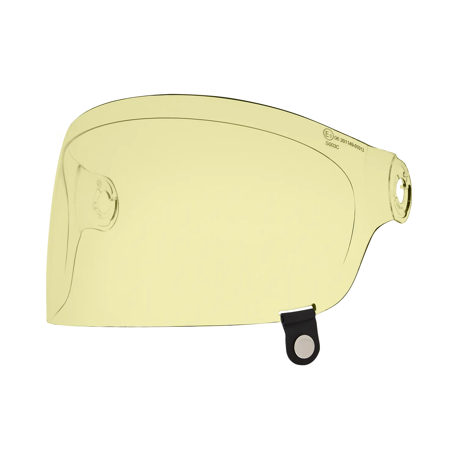 Bell Bullitt GT yellow flat face shield with black magnetic tab