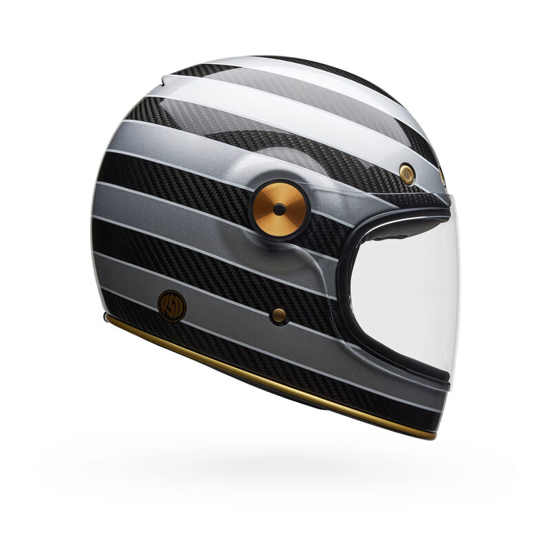 Bell Bullitt GT Carbon RSD Temple ECE 22.06 Gloss Black / Silver - FREE UK Shipping, FREE 365 Day Returns | Moto Central
