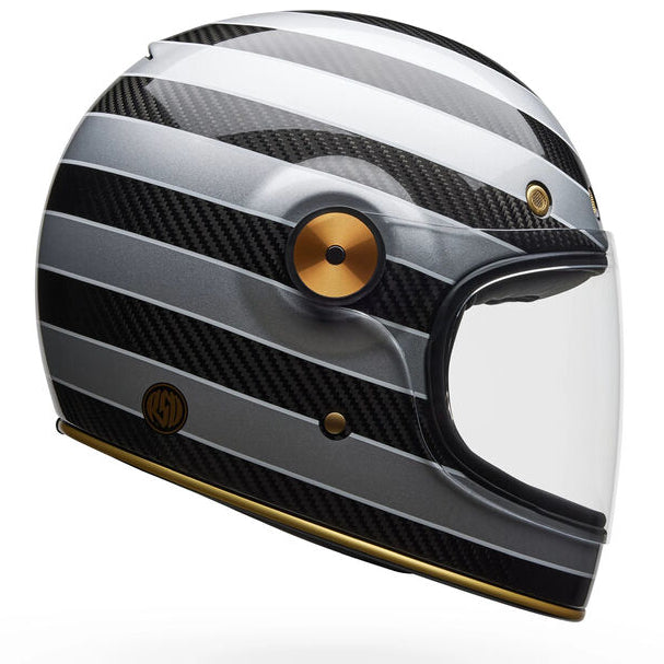 Bell Bullitt GT Carbon RSD Temple ECE 22.06 Gloss Black / Silver - FREE UK Shipping, FREE 365 Day Returns | Moto Central