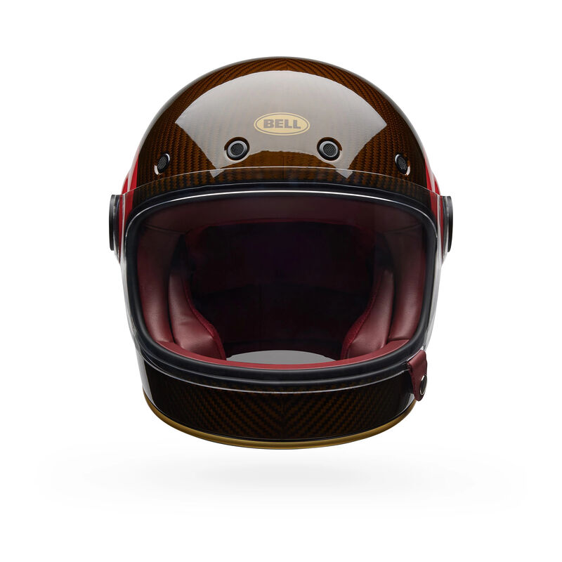 Bell Bullitt GT Carbon TT ECE 22.06 Gloss Red / Gold - FREE UK Shipping, FREE 365 Day Returns | Moto Central