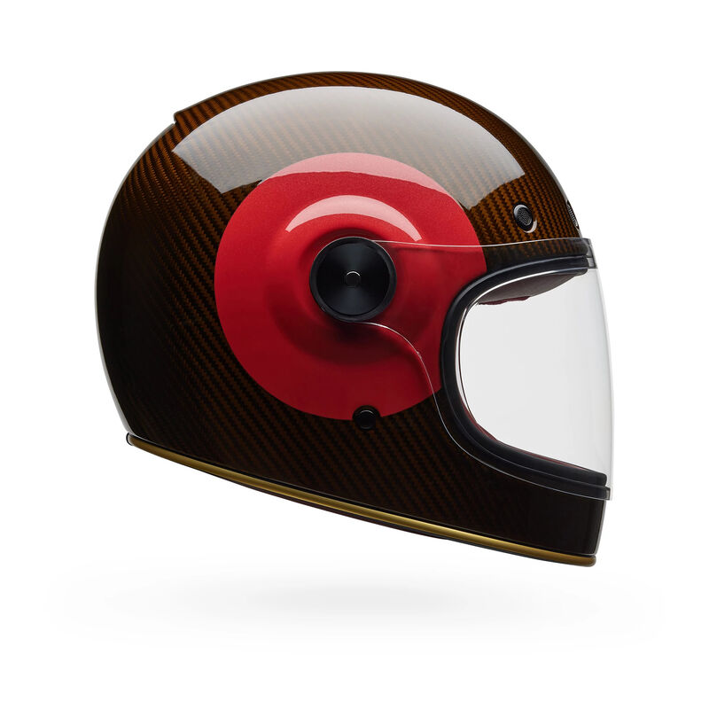 Bell Bullitt GT Carbon TT ECE 22.06 Gloss Red / Gold - FREE UK Shipping, FREE 365 Day Returns | Moto Central