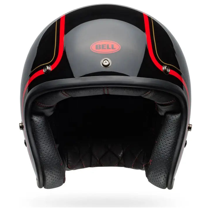 Bell Custom 500 Chief ECE 22.06 Black open-face motorcycle helmet, front view