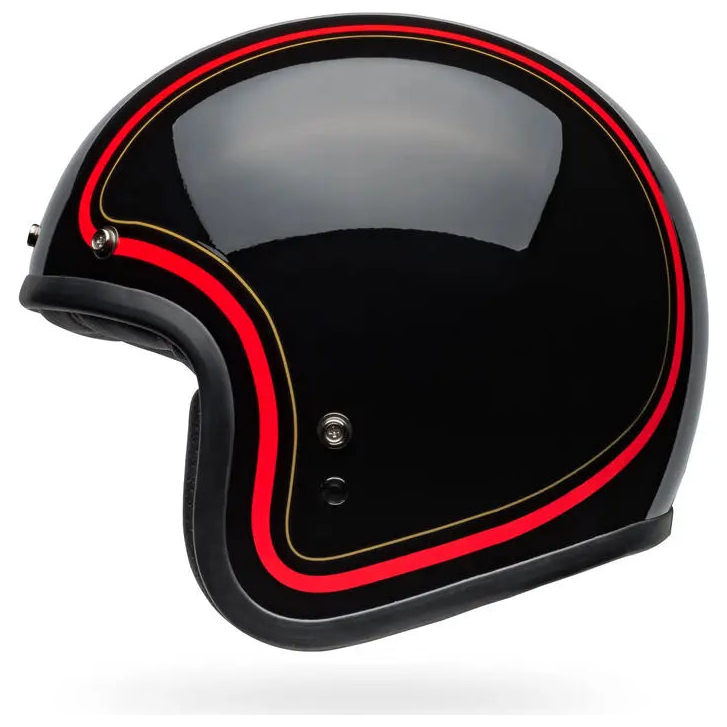 Bell Custom 500 Chief ECE 22.06 Black open-face motorcycle helmet, right side profile view