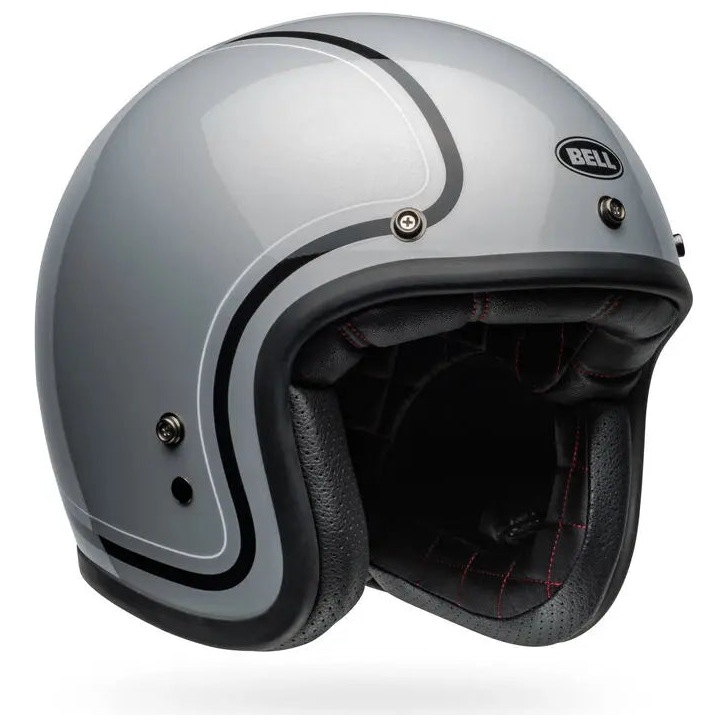 Bell Custom 500 Chief ECE 22.06 Grey open-face motorcycle helmet, left front three-quarter view