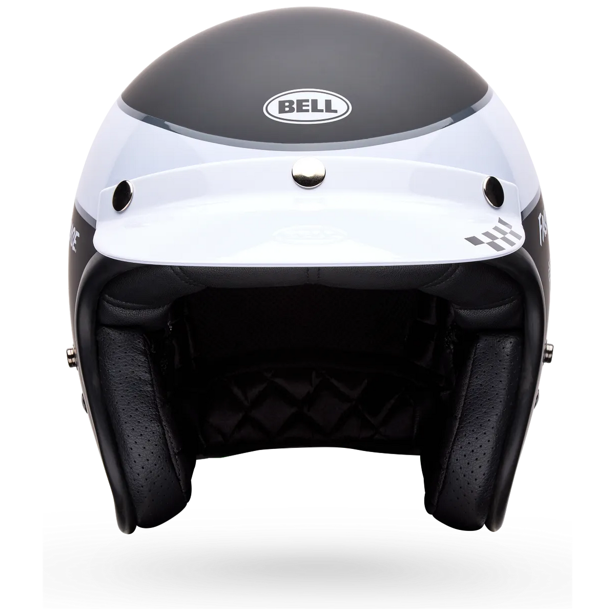 Bell Custom 500 Fasthouse LE ECE 22.06 Black open-face motorcycle helmet, front view