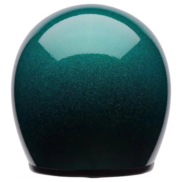 Bell Custom 500 Flake ECE 22.06 Emerald open-face motorcycle helmet, rear view