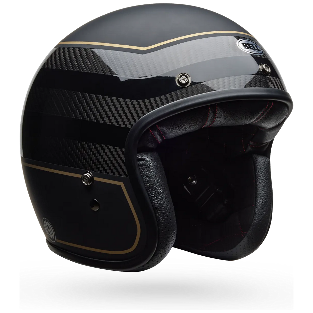Bell Custom 500 RSD The Redondo ECE 22.06 Black open-face motorcycle helmet, front three-quarter view