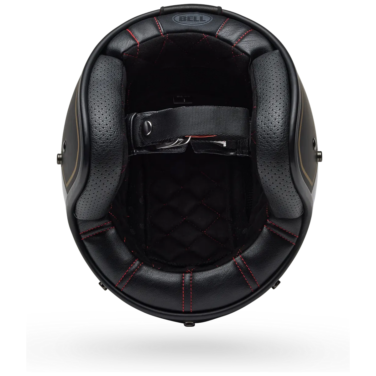 Bell Custom 500 RSD The Redondo ECE 22.06 Black open-face motorcycle helmet, interior lining view