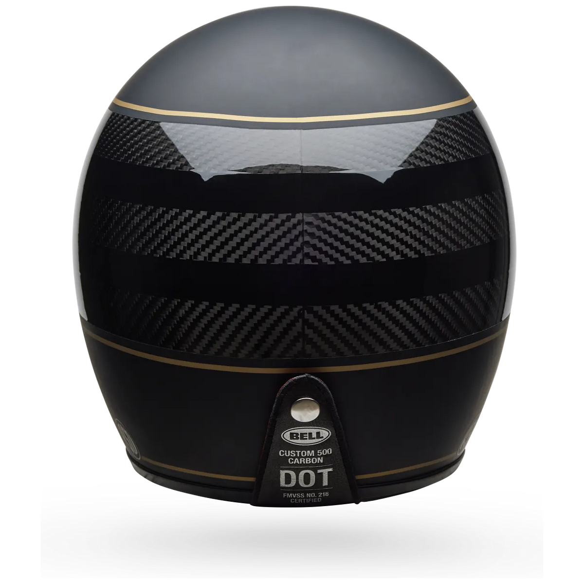 Bell Custom 500 RSD The Redondo ECE 22.06 Black open-face motorcycle helmet, rear view