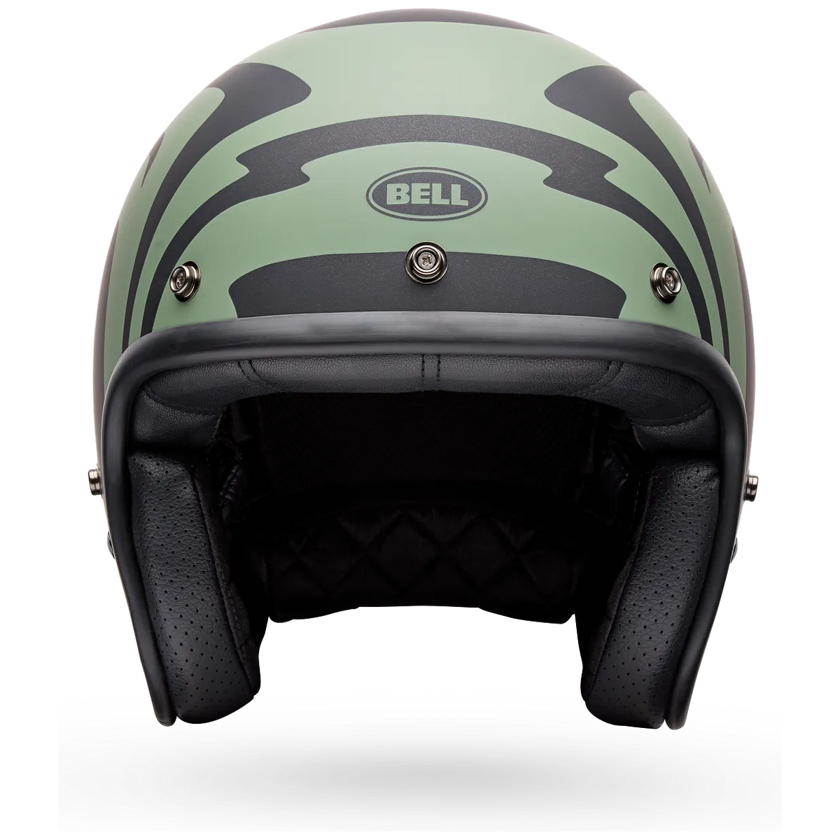 Bell Custom 500 Slap ECE 22.06 Black open-face motorcycle helmet, front view