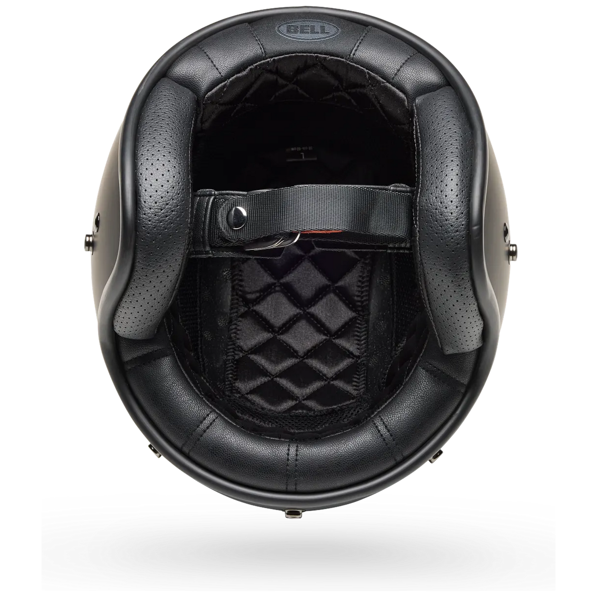 Bell Custom 500 Slap ECE 22.06 Black open-face motorcycle helmet, interior lining view