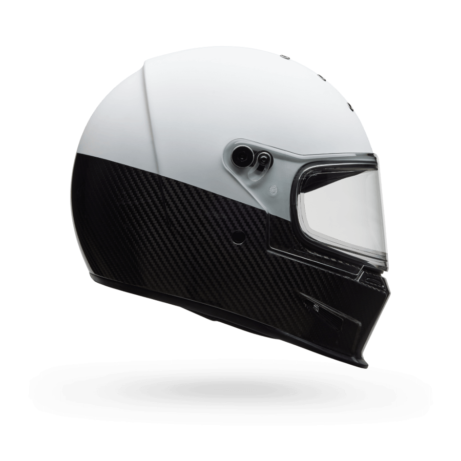 Bell Eliminator Carbon Diverge ECE 22.06 White / Black - FREE UK Shipping, FREE 365 Day Returns | Moto Central