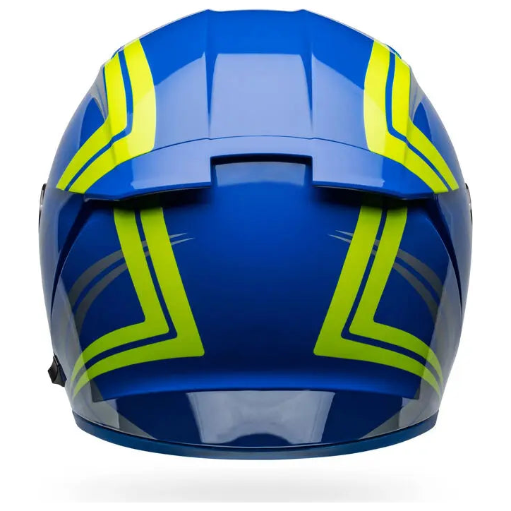Bell Lithium Jetstream ECE 22.06 Blue / Retina full-face motorcycle helmet, rear view