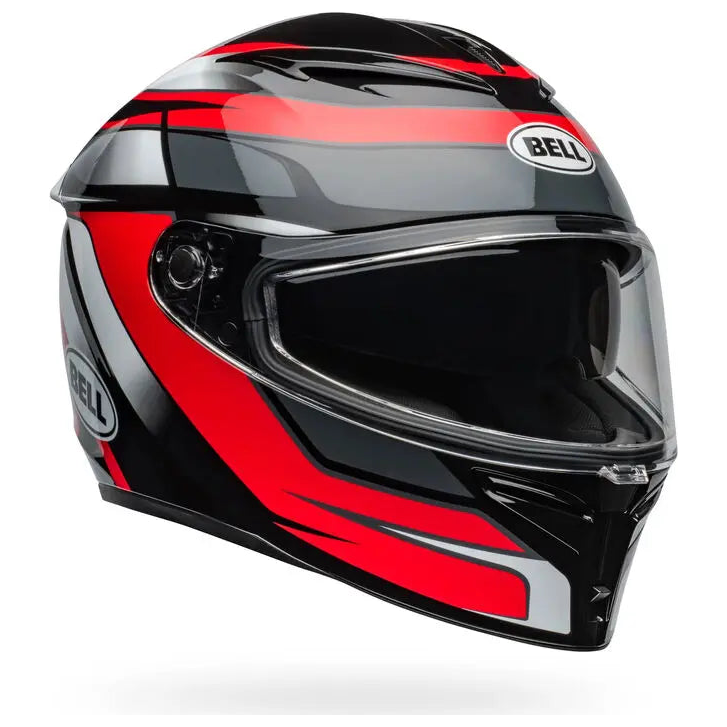 Bell Lithium MIPS Podium ECE 22.06 Black / Red full-face motorcycle helmet, front view