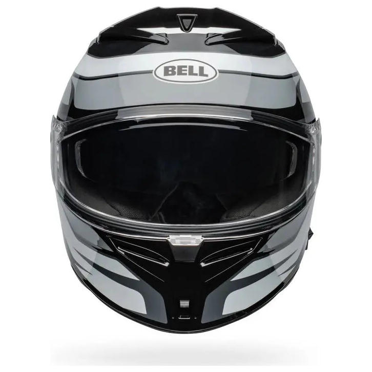 Bell Lithium MIPS Podium ECE 22.06 Black / White full-face motorcycle helmet, front view