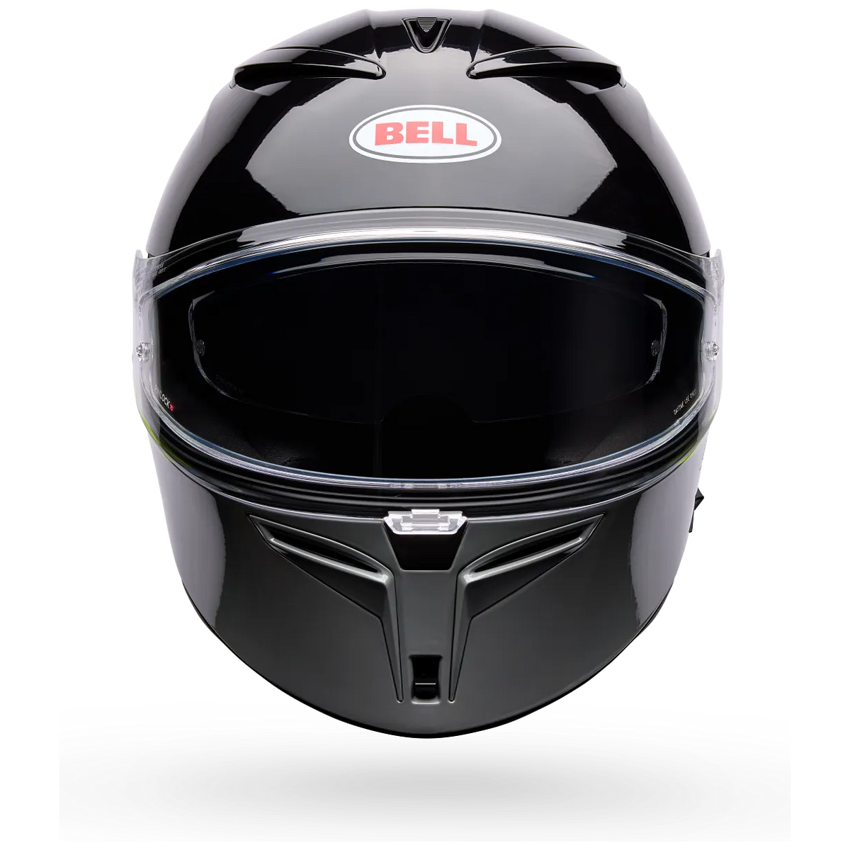 Bell Lithium Motion ECE 22.06 Grey / Green full-face motorcycle helmet, front view