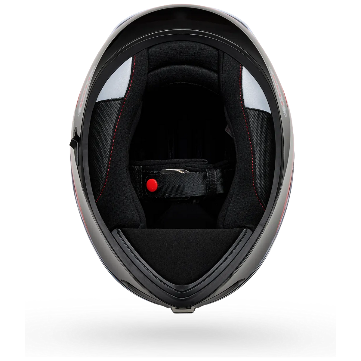 Bell Lithium Motion ECE 22.06 White / Red full-face motorcycle helmet, interior lining view