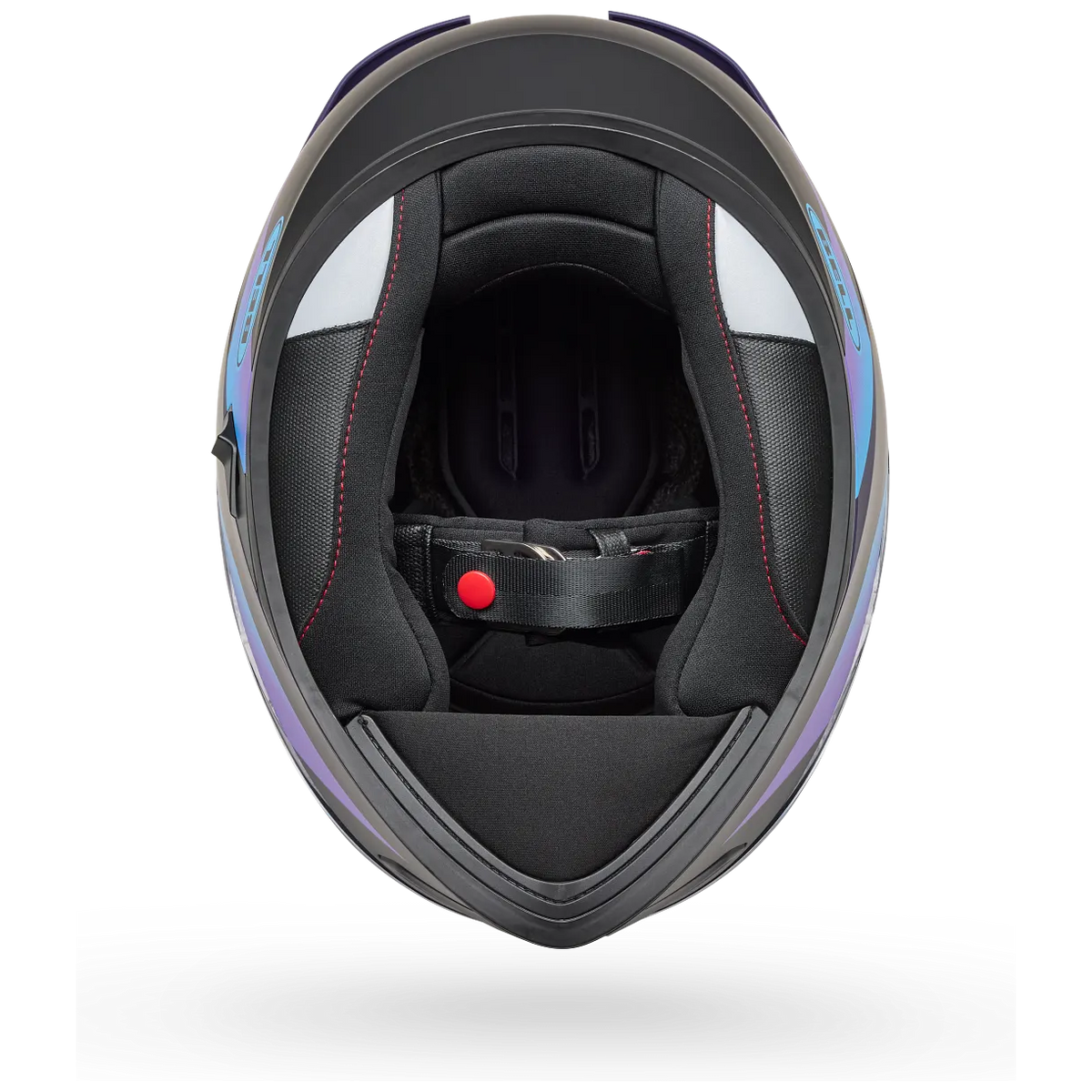 Bell Lithium Passion ECE 22.06 Black / Purple full-face motorcycle helmet, interior lining view