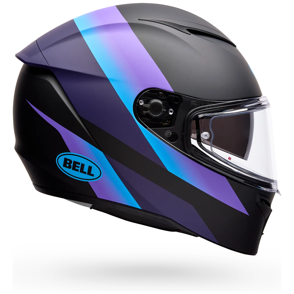 Bell Lithium Passion ECE 22.06 Black / Purple full-face motorcycle helmet, side profile view