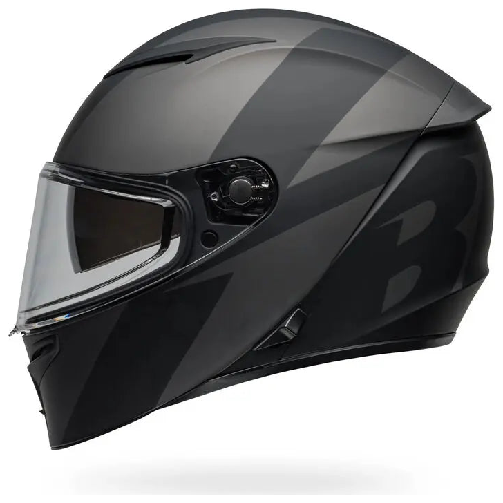 Bell Lithium Shear ECE 22.06 Black / Black full-face motorcycle helmet, right side profile view