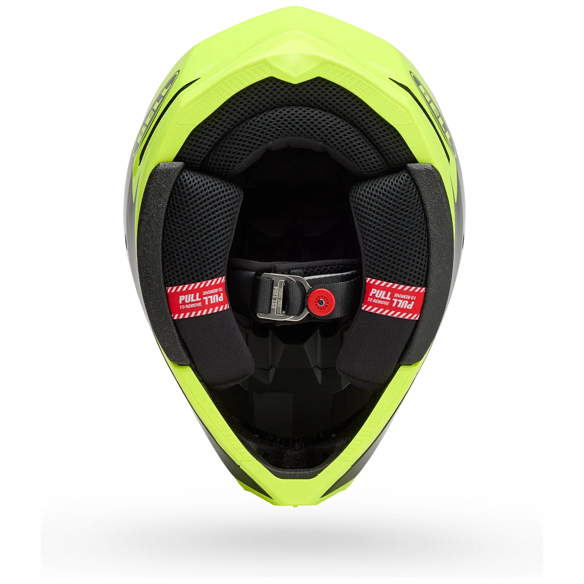 Bell Moto-10 MIPS Fade ECE 22.06 Black / Yellow motocross helmet, interior lining view