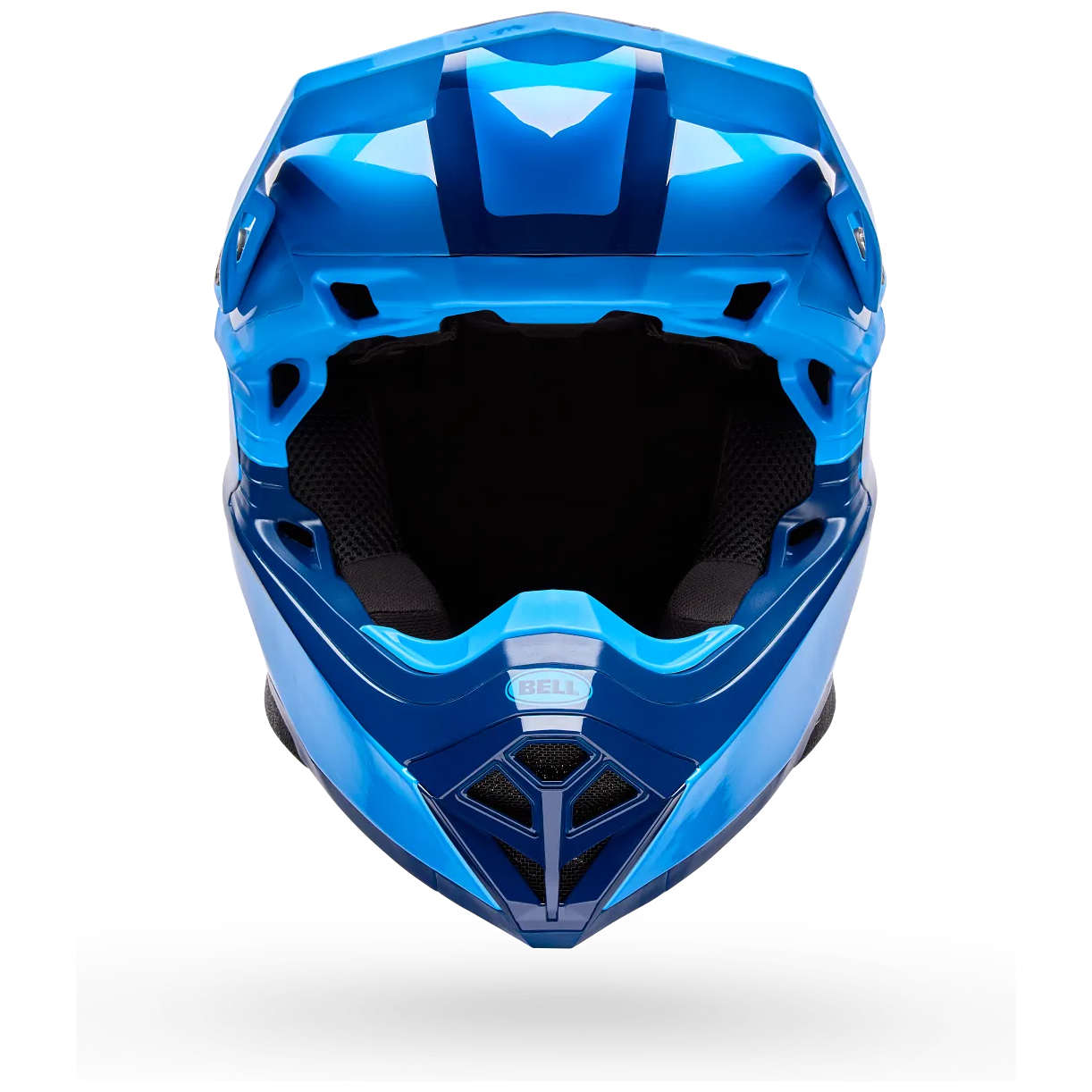 Bell Moto-10 MIPS Fade ECE 22.06 Blue motocross helmet, front view