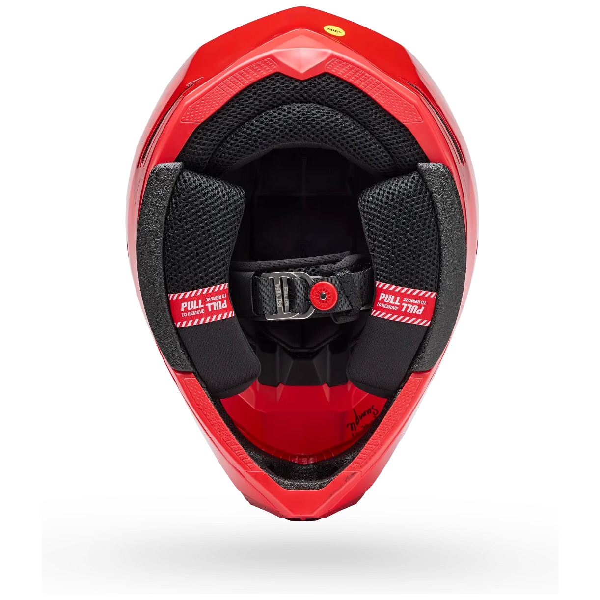 Bell Moto-10 MIPS Fade ECE 22.06 Red motocross helmet, interior lining view