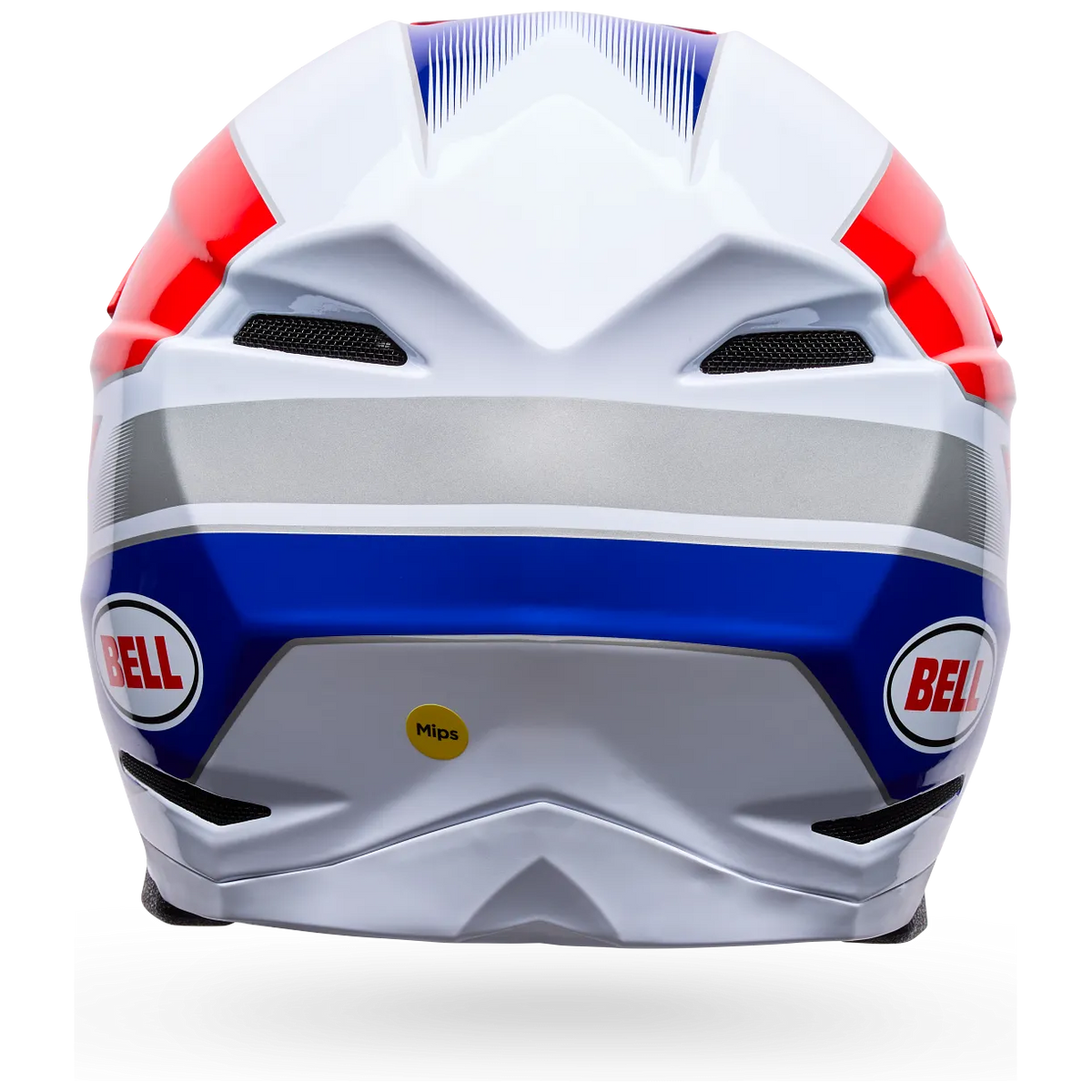 Bell Moto-10 MIPS Falcon ECE 22.06 Red / White motocross helmet, rear view