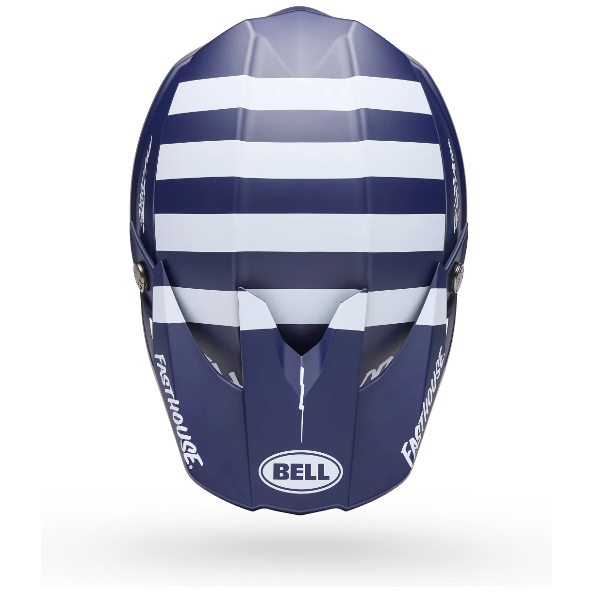 Bell Moto-10 MIPS Fasthouse ECE 22.06 Navy motocross helmet, top view
