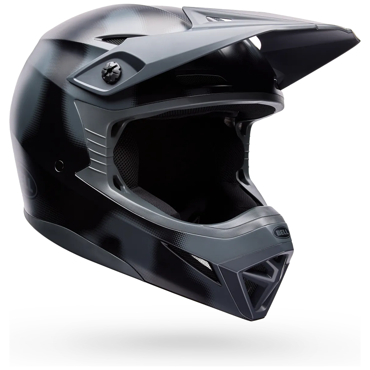 Bell MX-10 MIPS Camo ECE 22.06 Black Camo motocross helmet, front three-quarter view