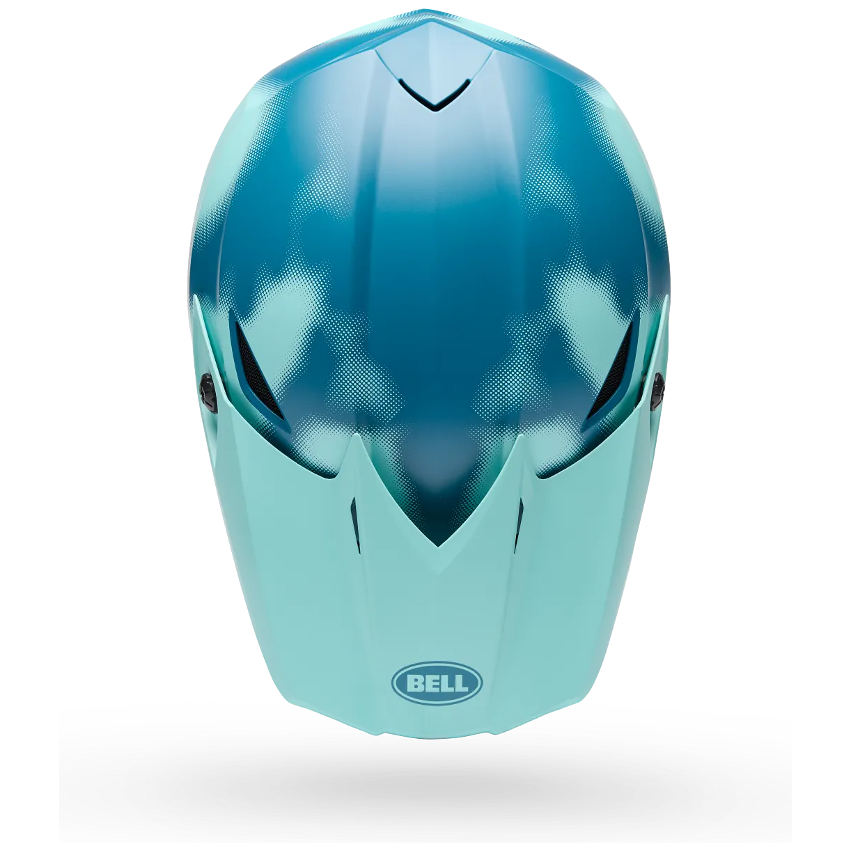 Bell MX-10 MIPS Camo ECE 22.06 Blue Camo motocross helmet, top view